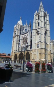 De kathedraal in Leon