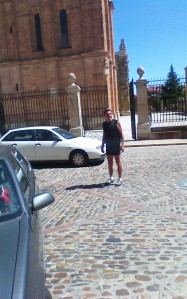 Dit is Ad, bij de kathedraal in Astorga